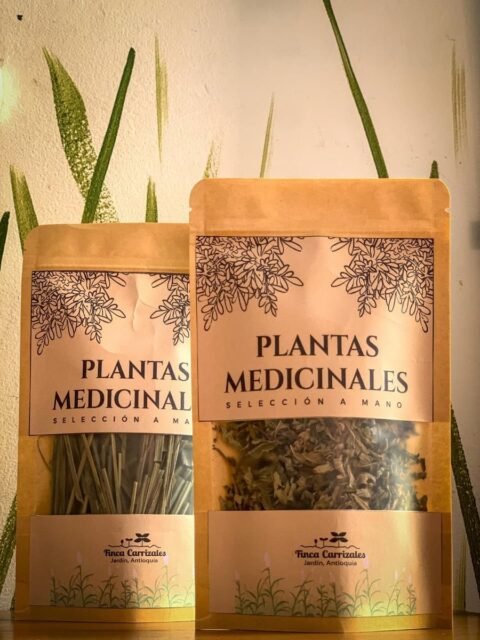 Sobres de plantas medicinales deshidratadas Finca Carrizales